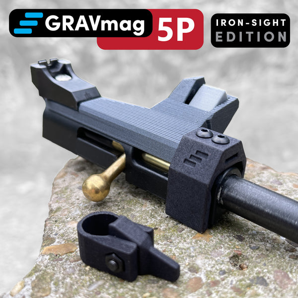 GRAVmag 5P Magazine For Crosman 2240 2250b 1322 362 2289 Drifter | Works on Plastic Breech | IRON SIGHT EDITION