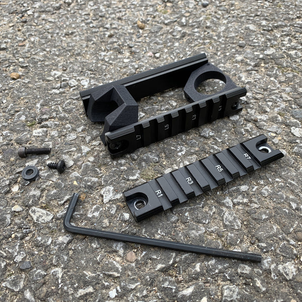 M4 Tri-Rail Foregrip for Crosman 2240, 2250, Ratcatcher Steel and Plastic Breech